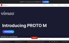 Thumbnail of Proto – Experience the world's first holographic communications platform. Connect from anywhere for telemedicine, entertainment, shopping, fitness and beyond. Book an interactive demo today.Proto logo OutlinedProto LogoProto LogoInstagram IconLinkedin IconTwitter IconYoutube IconTikTok IconProto LogoInstagram IconLinkedin IconTwitter IconYoutube IconTikTok Icon