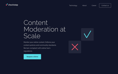 Thumbnail of Home - AI for content moderation · Checkstep