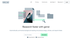 Thumbnail of genei | AI-powered summarisation & research tool