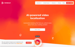 Thumbnail of Papercup - AI Dubbing and Video Translation Software