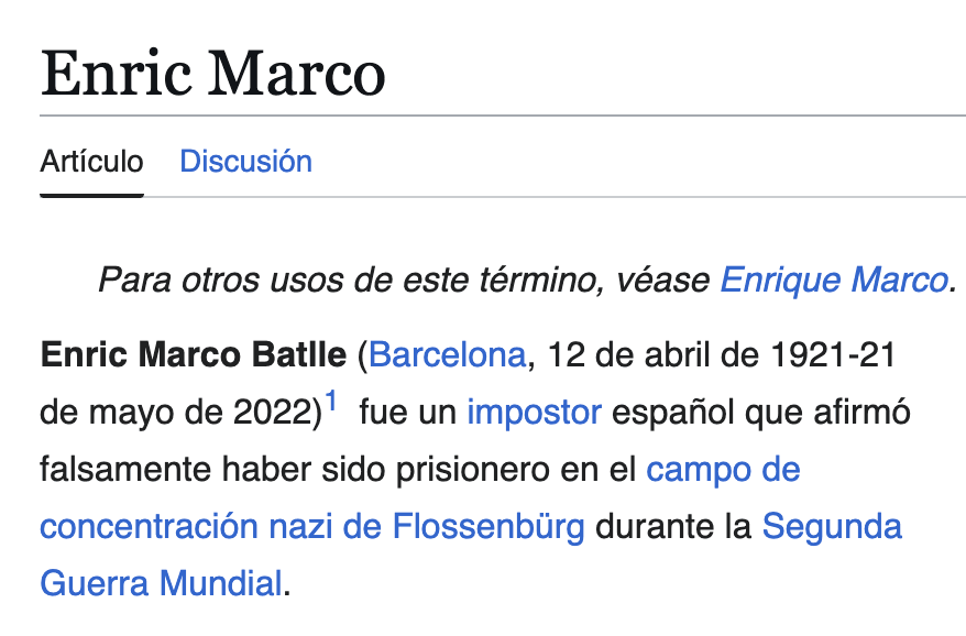 Thumbnail of Enric Marco - Wikipedia, la enciclopedia libre
