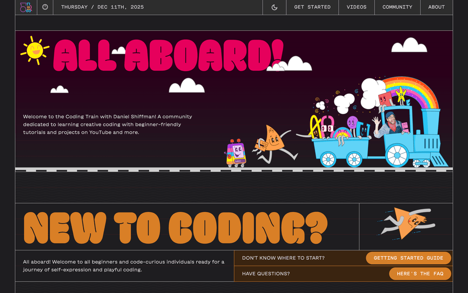 Thumbnail of The Coding Train