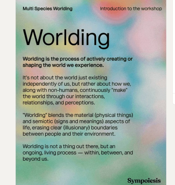 Thumbnail of Sympoiesis on LinkedIn: Multi-species Worlding Introduction