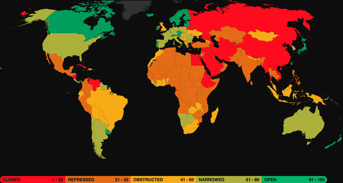 Thumbnail of Global Findings 2024 - Civicus Monitor