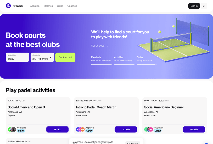Thumbnail of Easy Padel — play padel tennis on courts in Dubai, UAE
