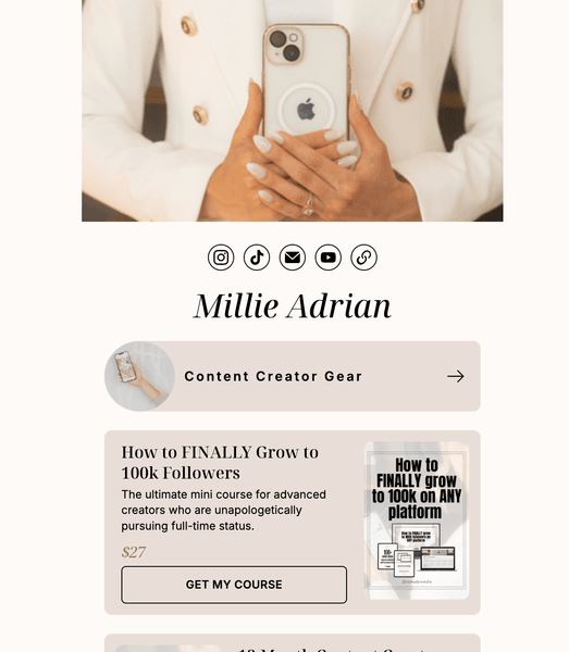 Thumbnail of Millie Adrian (@itsmodernmillie) | Stan