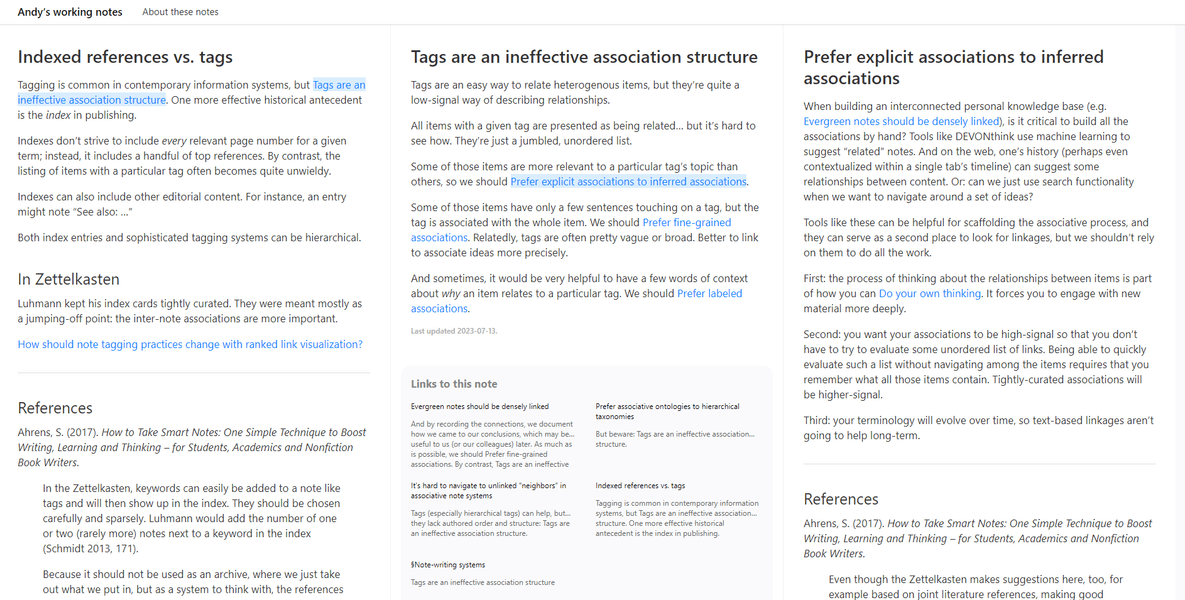 Thumbnail of Indexed references vs. tags