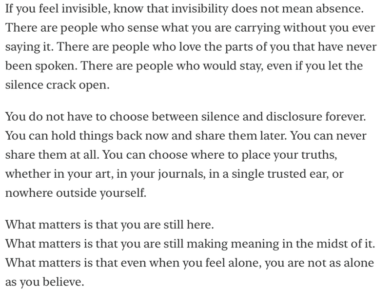 Thumbnail of Dear artist who is holding it together in silence,