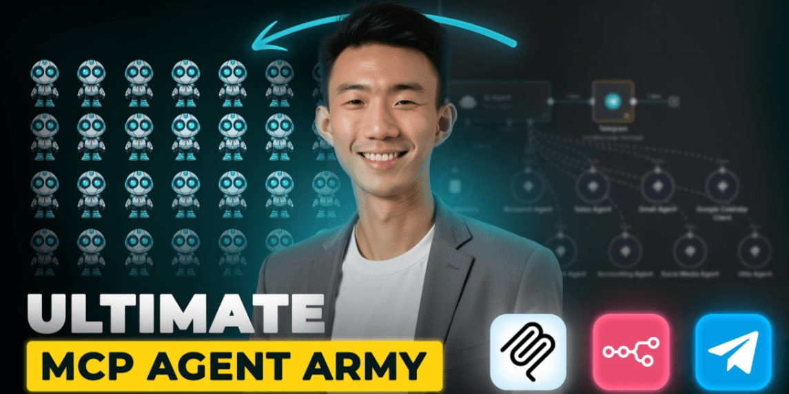 Thumbnail of Build an Ultimate MCP Agent Army in n8n (Free Template)