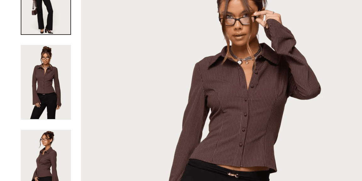 Thumbnail of Pinstripe Tailored Button Up Shirt