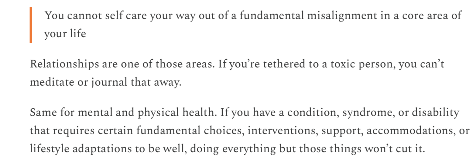 Thumbnail of The self-care delusion.