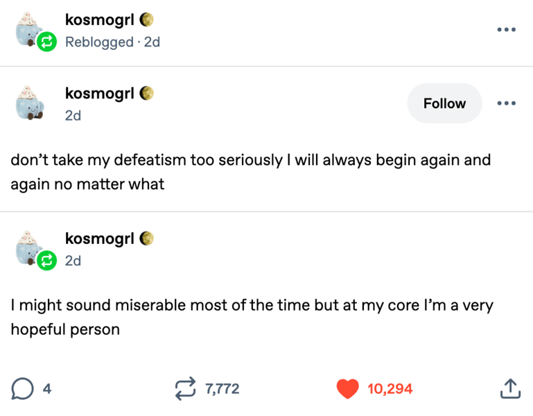 Thumbnail of Reblog by @kosmogrl