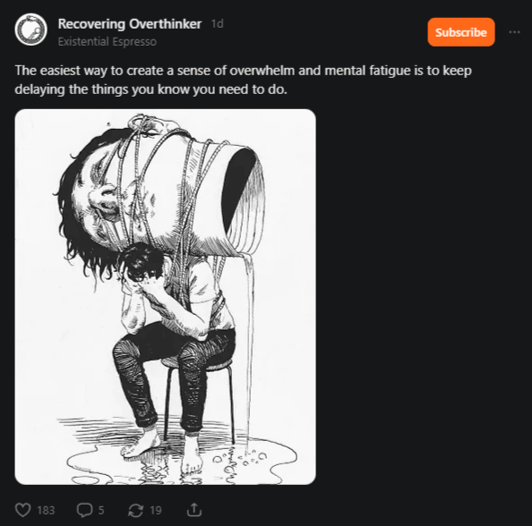 Thumbnail of Recovering Overthinker on Substack