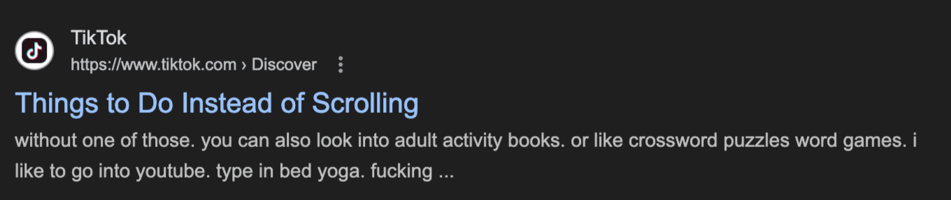 Thumbnail of things to do instead of scrolling - Google Search