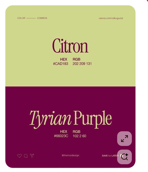 Thumbnail of vv adlı kullanıcının Pins by you panosundaki Pin, 2025 | Renk paletleri, Renk şemaları, Logo tasarımı