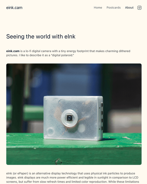 Thumbnail of https://eink.cam/about/