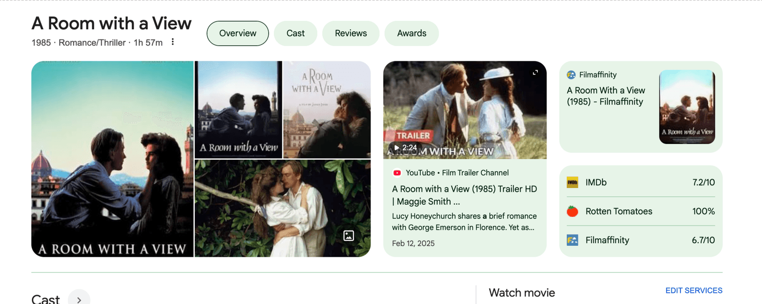 Thumbnail of Google Search