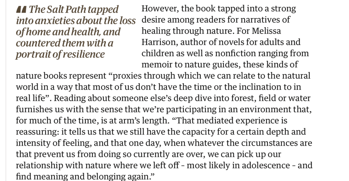 Thumbnail of The end of the road? What The Salt Path scandal means for the nature memoir