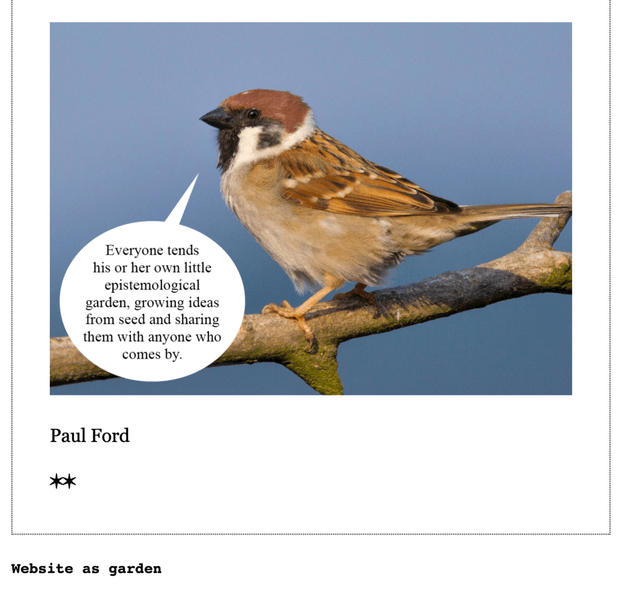 Thumbnail of My website is a shifting house next to a river of knowledge. What could yours be?