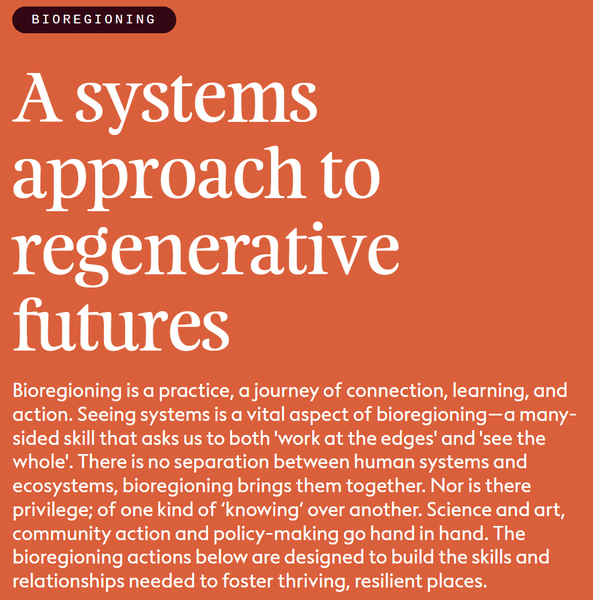 Thumbnail of Bioregioning: Regenerative Approach to Place ⢠Bioregional Learning Centre