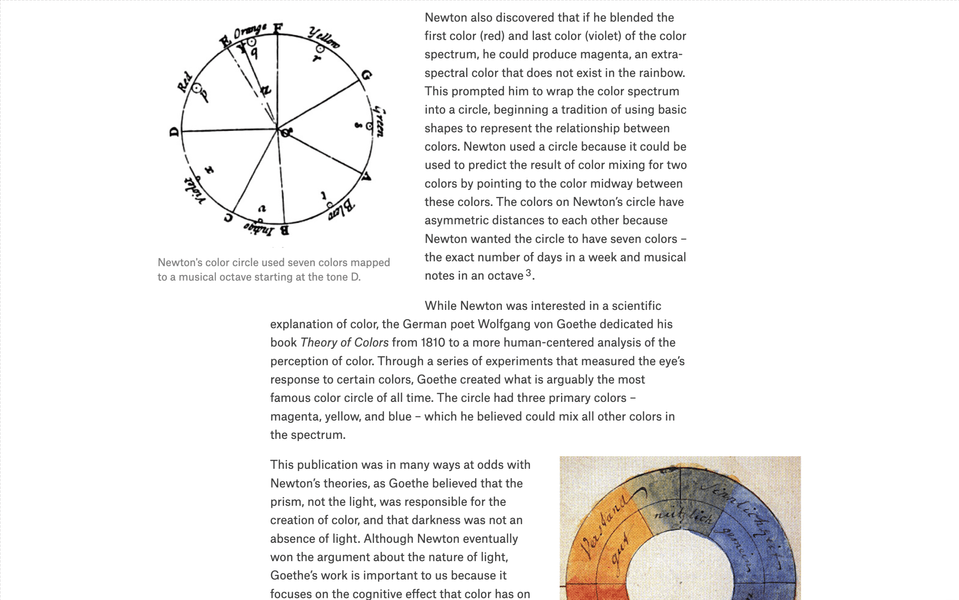Thumbnail of A short history of color theory - Programming Design Systems
