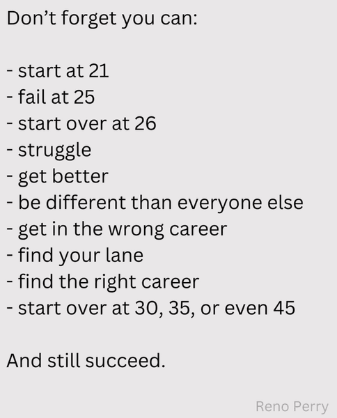 Thumbnail of Briggs U. on LinkedIn: Careers aren't linear! "You can choose a new path at any age"