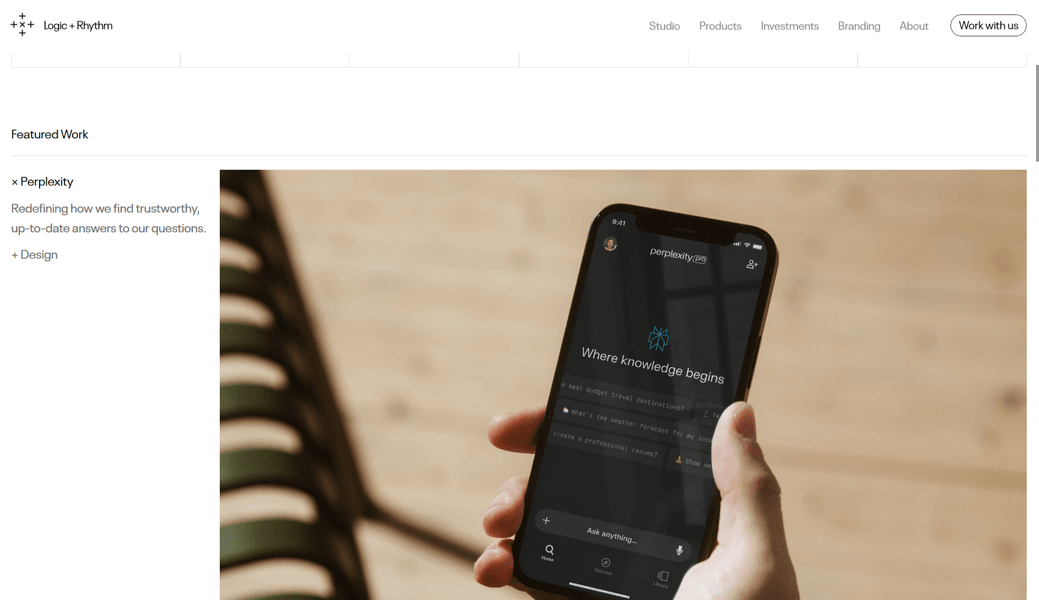 Thumbnail of Logic + Rhythm · Product studio for early-stage companies and ideas · San Francisco, California, USA