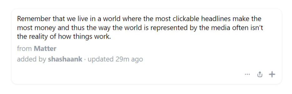 Thumbnail of Remember that we live in a world where the most clickable he...
