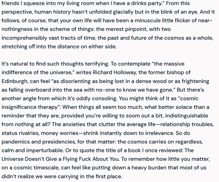 Thumbnail of The Liberation of Cosmic Insignificance Therapy