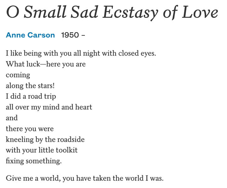 Thumbnail of O Small Sad Ecstasy of Love