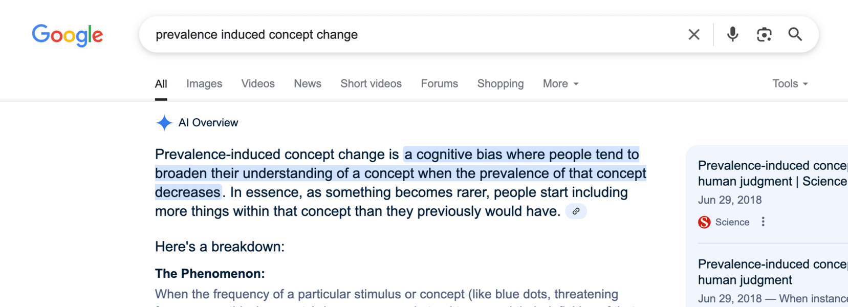 Thumbnail of Google Search
