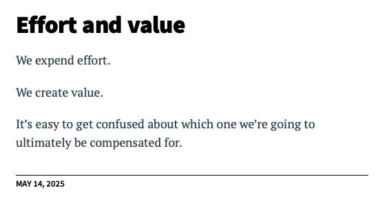 Thumbnail of Effort and value