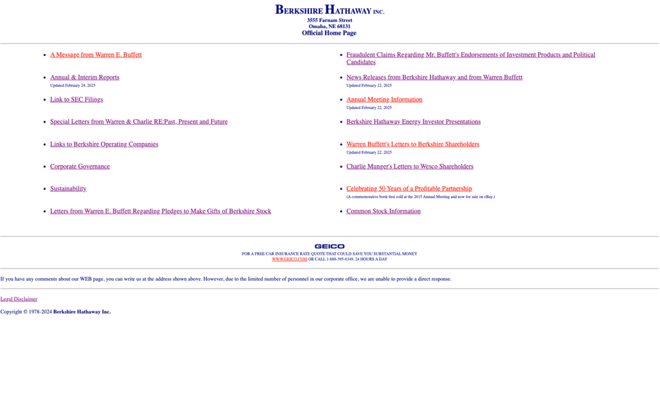 Thumbnail of BERKSHIRE HATHAWAY INC.