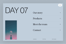 Thumbnail of Full screen menu with hover animations - #7 - Webflow