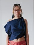 Thumbnail of Draped Top in Midnight Cotton
