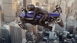 Thumbnail of Motorcycles taking to the skies