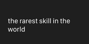 Thumbnail of the rarest skill in the world