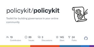 Thumbnail of GitHub - policykit/policykit: Toolkit for building governance in your online community