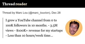Thumbnail of Thread by @marc_louvion on Thread Reader App