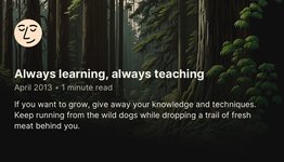 Thumbnail of Always learning, always teaching