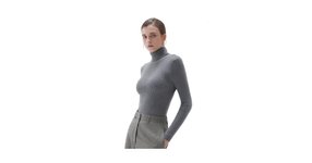 Thumbnail of Amazon - SUUKSESS Women Turtleneck Cashmere Sweater Long Sleeve Shirts Fall Basic Thermal Tops Winter Clothes(Warm Gray, M)