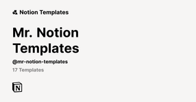 Thumbnail of Mr. Notion Templates | Template Creator | Notion Marketplace