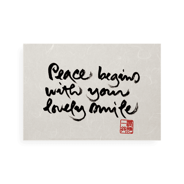 Thumbnail of Peace Begins With Your Lovely Smile l Thich Nhat Hanh's Calligraphy | Meditative Zen Artwork for Mindful Living