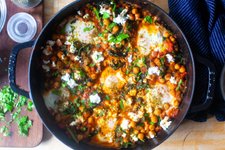 Thumbnail of chickpea and kale shakshuka