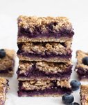 Thumbnail of 4 Ingredient Healthier Blueberry Oatmeal Bars (No Flour, Eggs, Dairy, Refined Sugar, Butter or Oil)