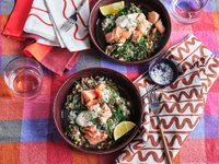 Thumbnail of Roast Salmon with Spanakopita Lentils and Yoghurt