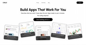 Thumbnail of Build AI‑Native Apps & Copilots: No Code, One‑Click Integrations | Creao AI