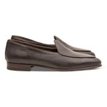 Thumbnail of Yanko classic Belgian loafer dark brown deerskin | Skolyx