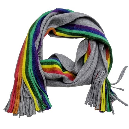 Thumbnail of Soft Fringed Rainbow Scarf