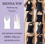 Thumbnail of Beginner Multi Style Top PDF Digital Sewing Pattern, Printable Sewing Pattern, Halter Neck Asymmetrical Summer Convertible Top, Multiway - Etsy